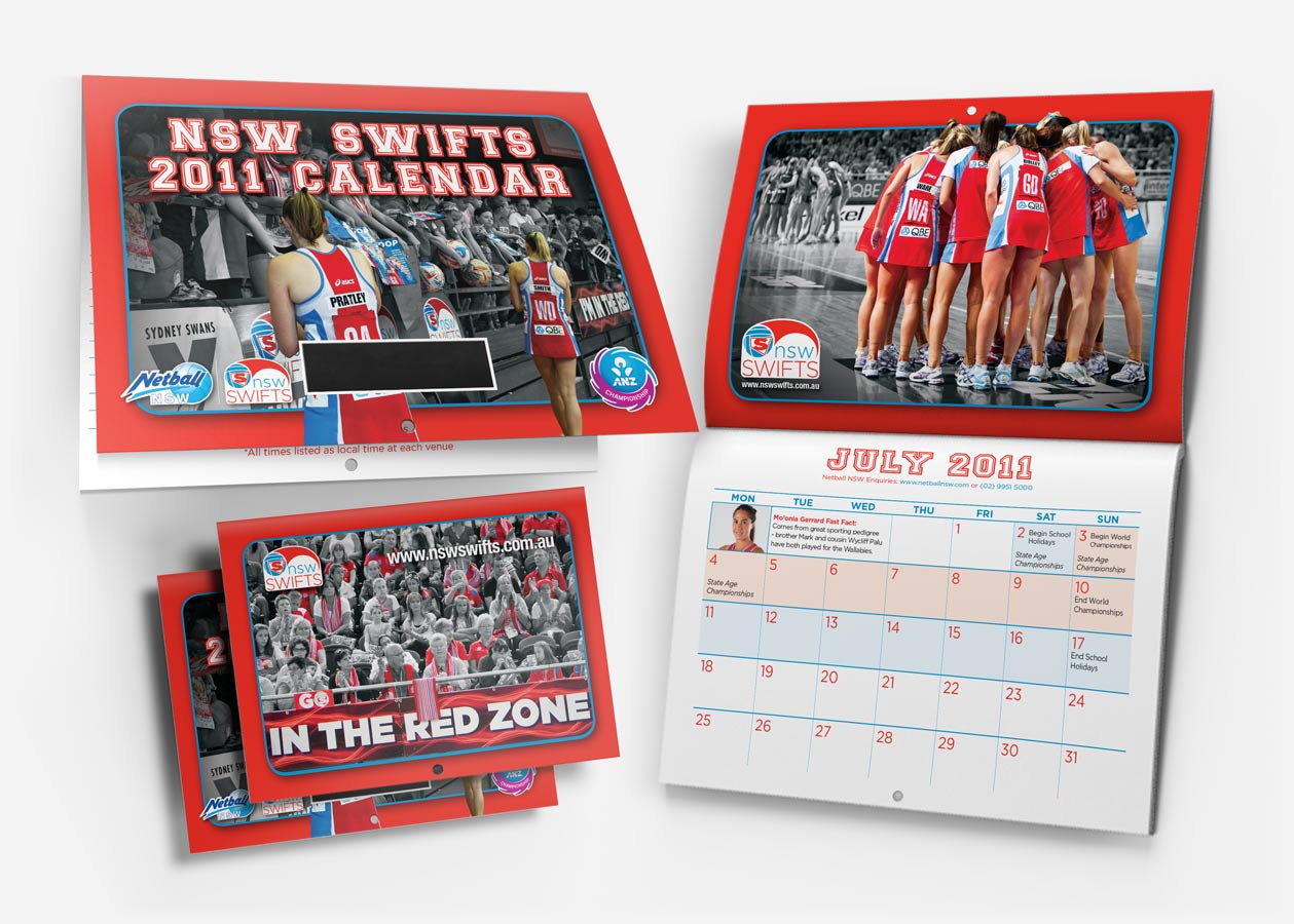 NSW Swifts Promotional Calendar